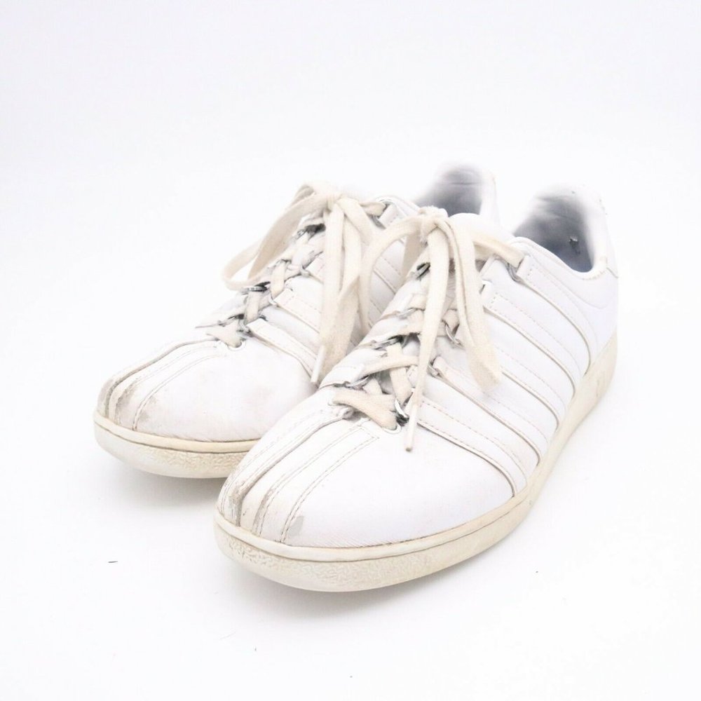 KSwiss White Leather Sneakers Shoes Mens Size 11.5